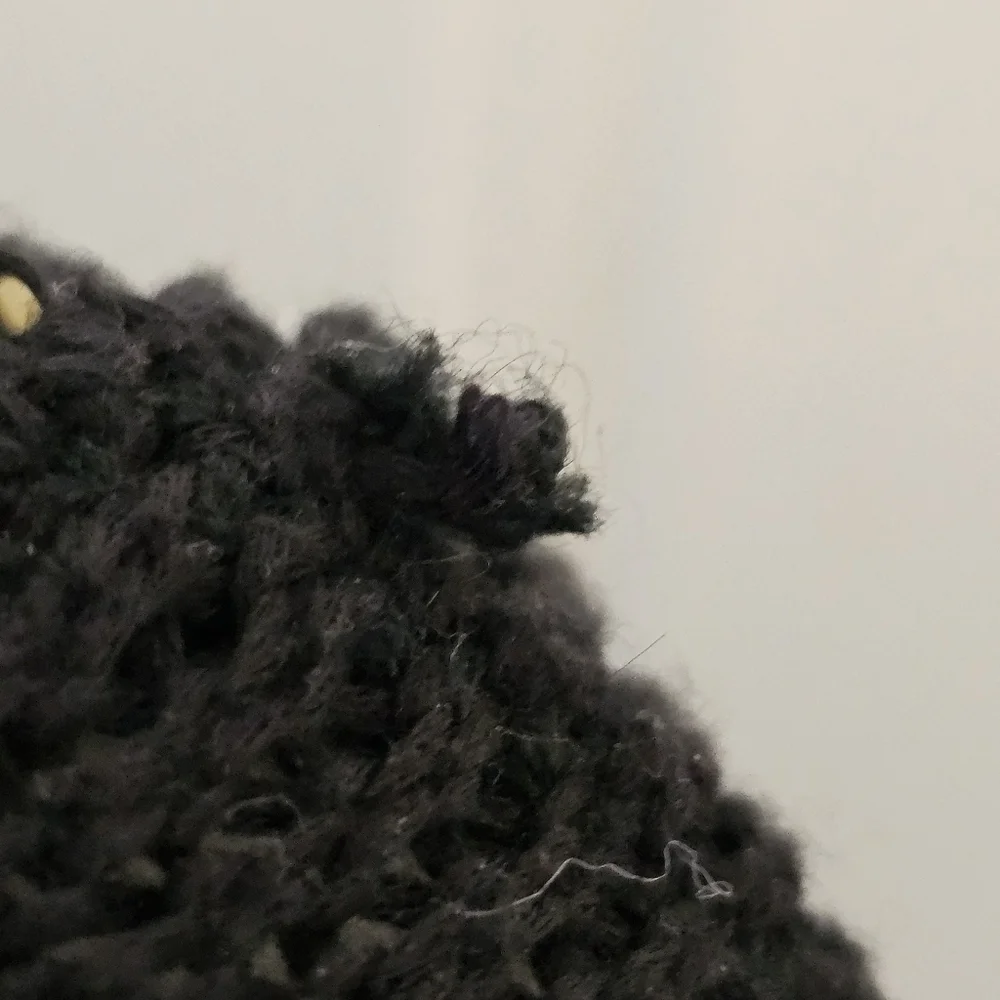 Love Stitch Net Weave Crotchet Sweater Black Size S - Picture 13 of 13